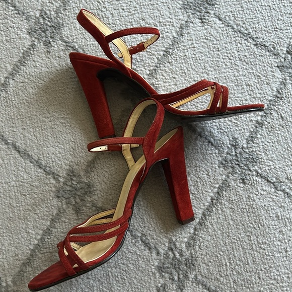 Vogue | Shoes | Vintage Vogue 97s Elegant Rust Colored Strappy Heels ...